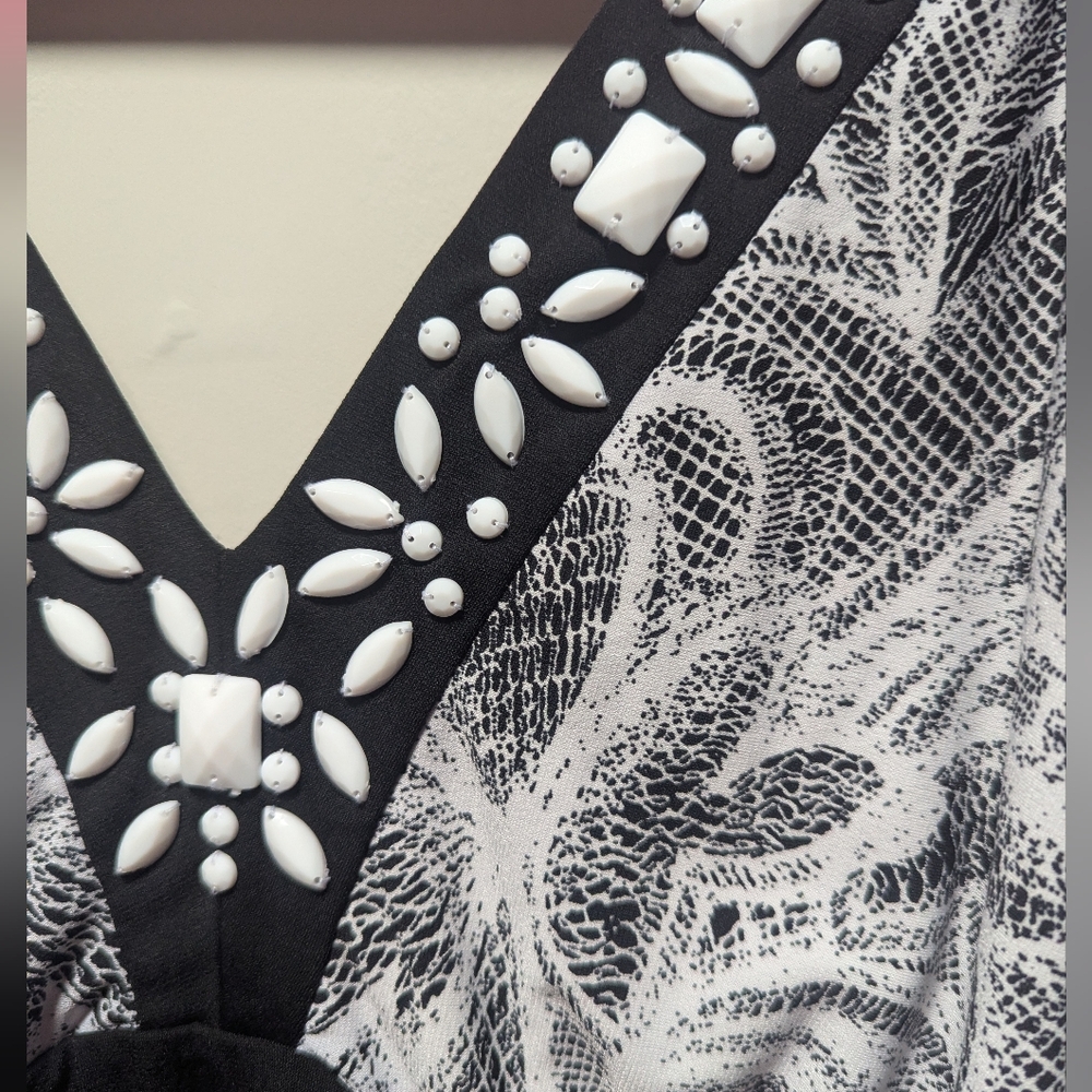 Style & Co. Black and White Maxi Dress - Picture 3 of 4